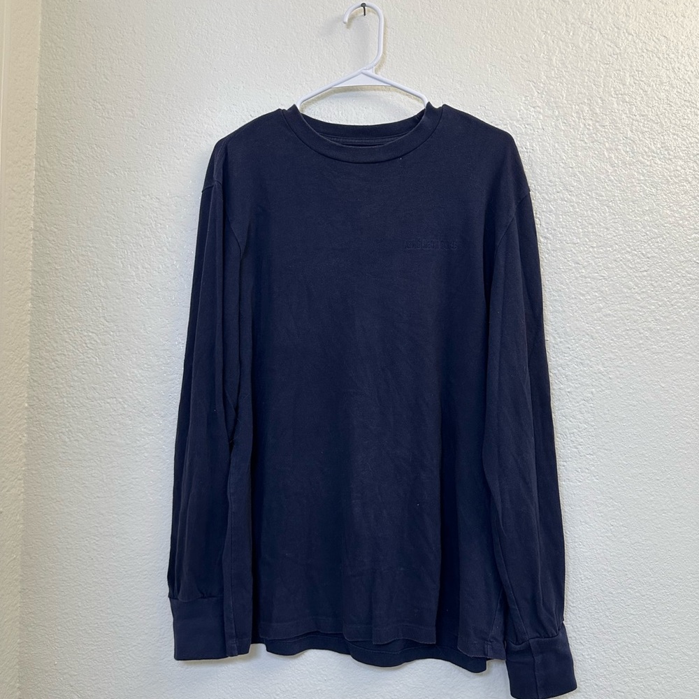 MENS AIME LEON DORE LONGSLEEVE NAVY T SHIRT (M)